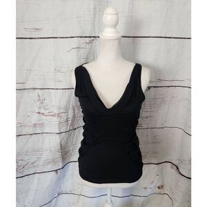 Diane Von Furstenberg Silk Accented Sleeveless Top Size Medium
